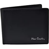 Cartera hombre PIERRE CARDIN negro en cuero con monedero y solapa A5524